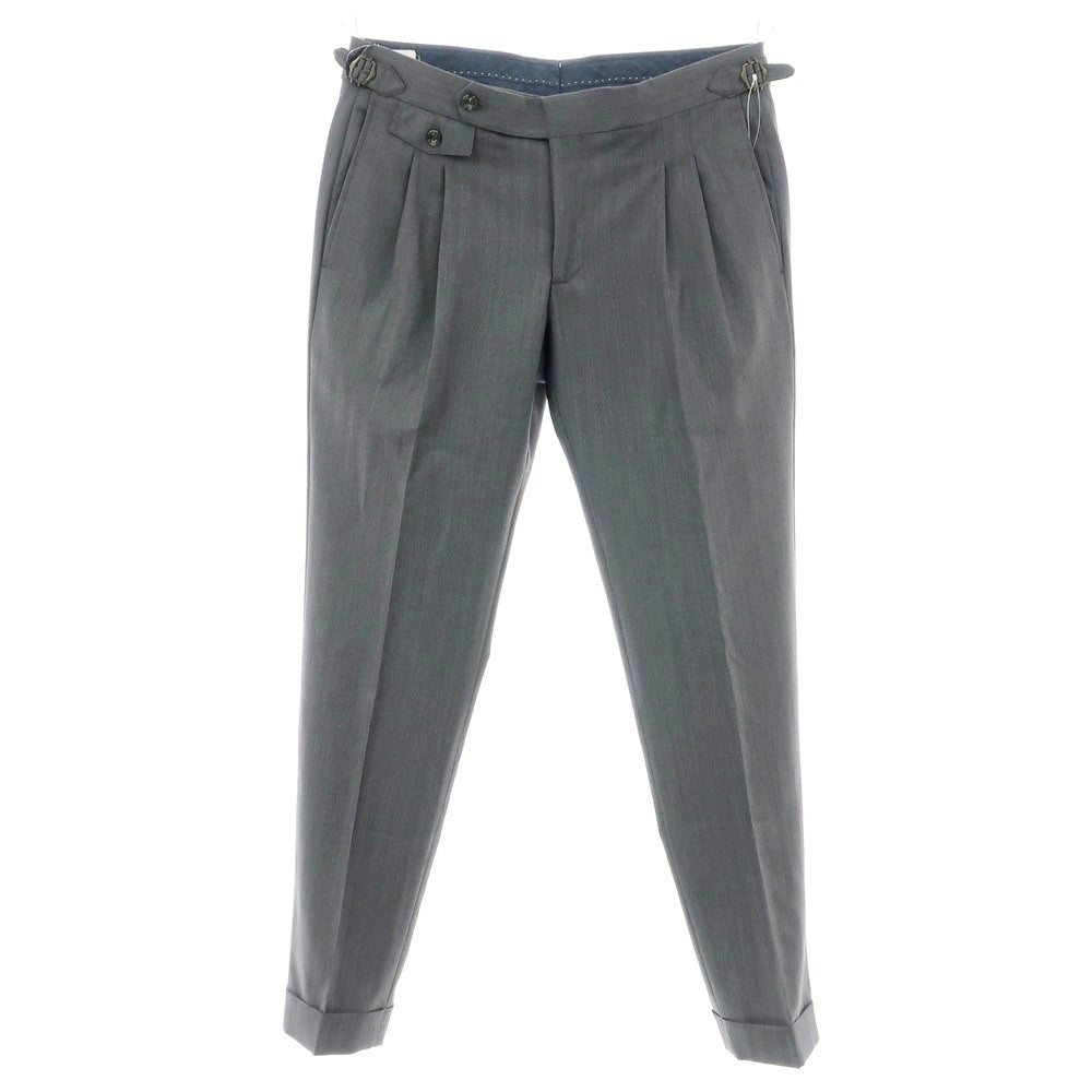 【新品】バルバ BARBA PARMA ウール ドレススラックスパンツ グレー【 48 】【 状態ランクN 】【 メンズ 】