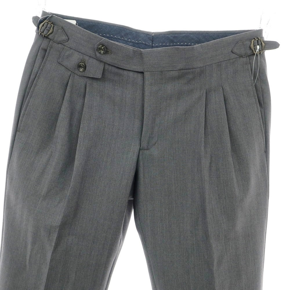 【新品】バルバ BARBA PARMA ウール ドレススラックスパンツ グレー【 48 】【 状態ランクN 】【 メンズ 】