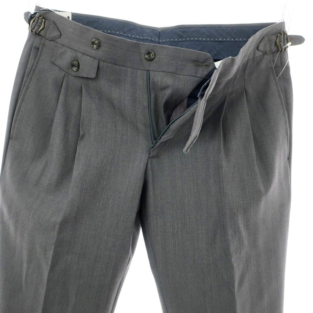 【新品】バルバ BARBA PARMA ウール ドレススラックスパンツ グレー【 48 】【 状態ランクN 】【 メンズ 】