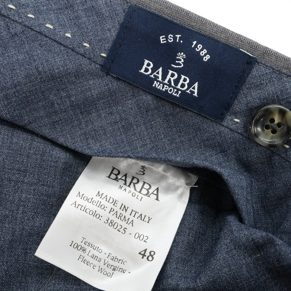 【新品】バルバ BARBA PARMA ウール ドレススラックスパンツ グレー【 48 】【 状態ランクN 】【 メンズ 】