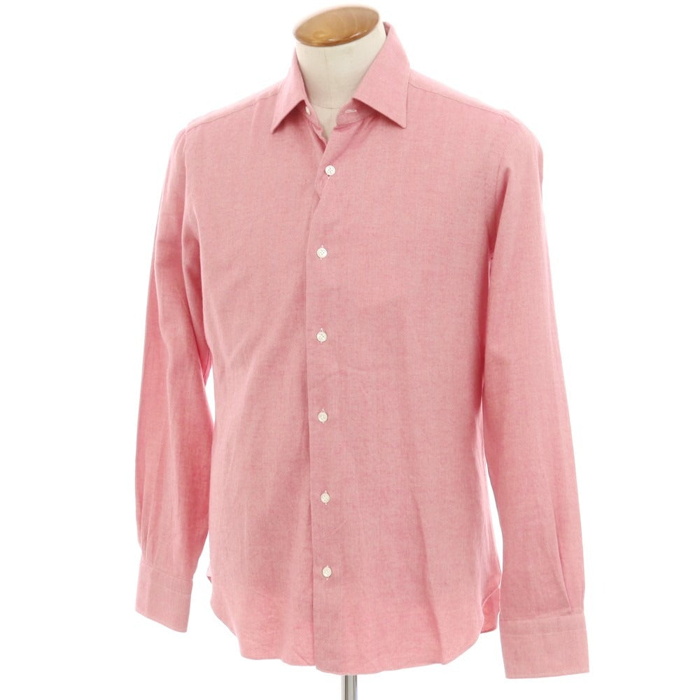 【新品】バルバ ダンディライフ BARBA DANDY LIFE コットンネル カジュアルシャツ ピンク【 39 】【 状態ランクN 】【 メンズ 】