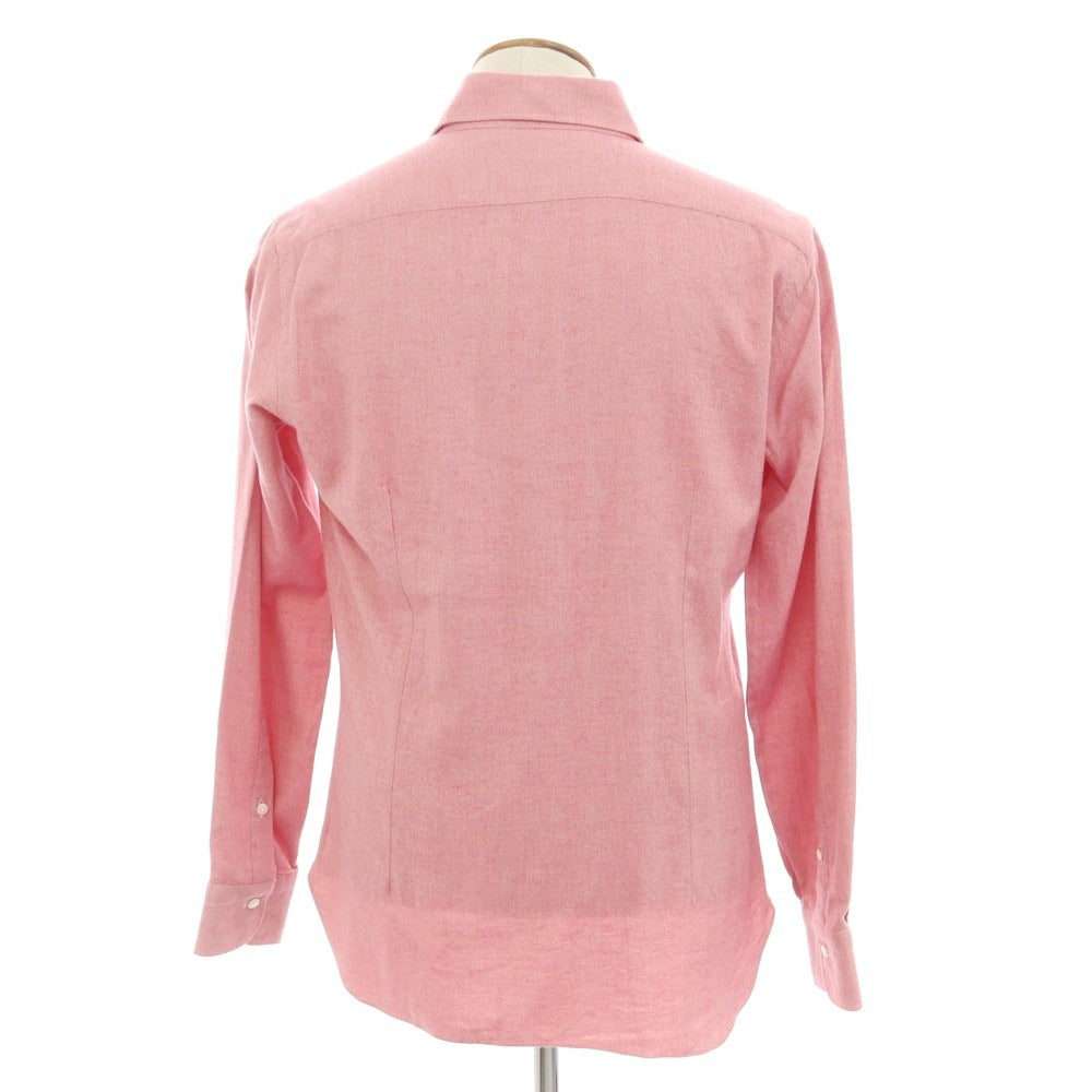 【新品】バルバ ダンディライフ BARBA DANDY LIFE コットンネル カジュアルシャツ ピンク【 39 】【 状態ランクN 】【 メンズ 】