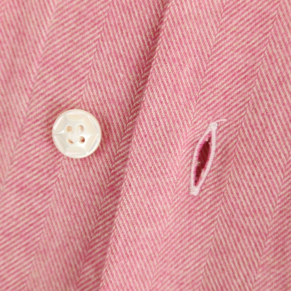 【新品】バルバ ダンディライフ BARBA DANDY LIFE コットンネル カジュアルシャツ ピンク【 39 】【 状態ランクN 】【 メンズ 】