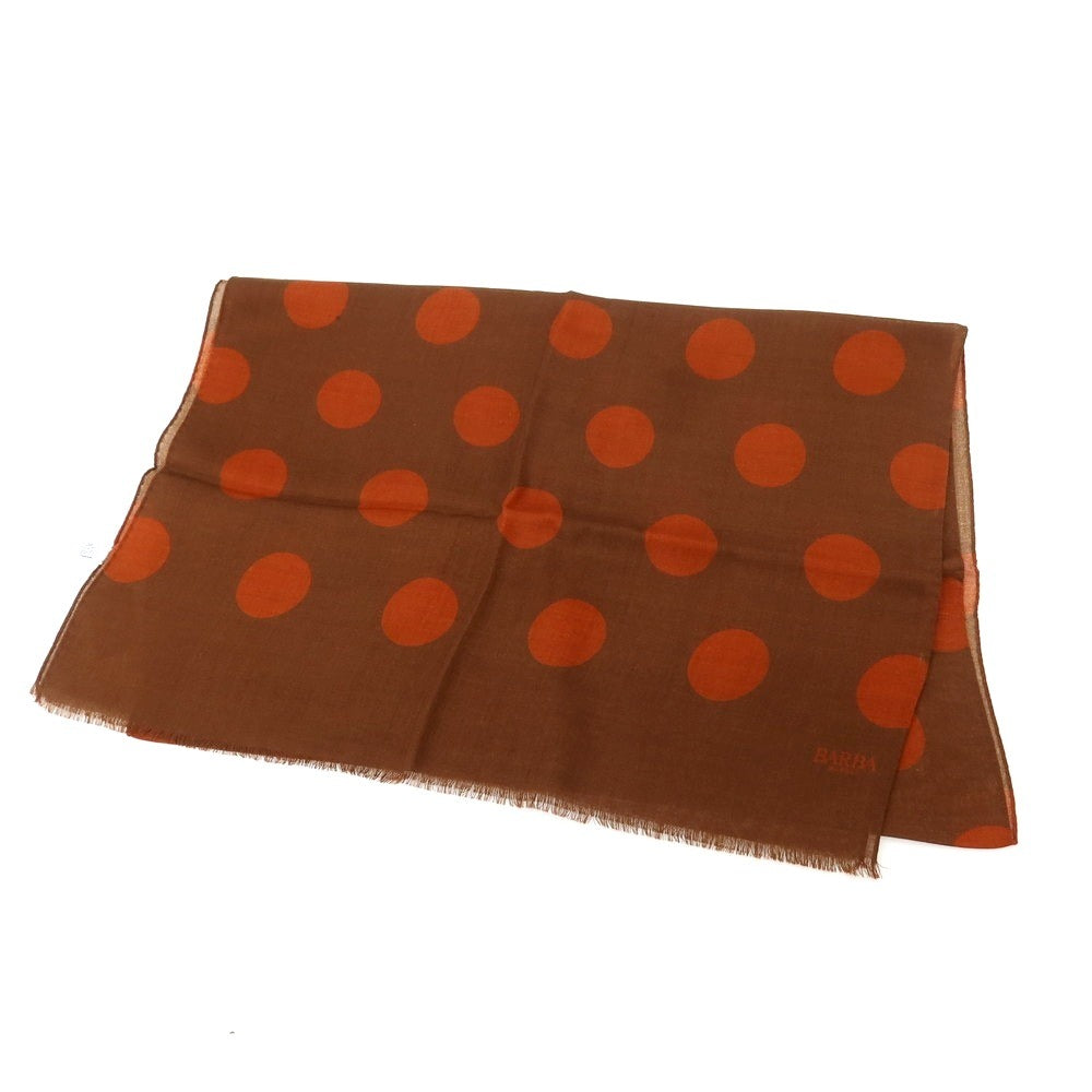 【新品アウトレット】バルバ BARBA ウール ストール ブラウンxレッド【 状態ランクN- 】【 メンズ 】