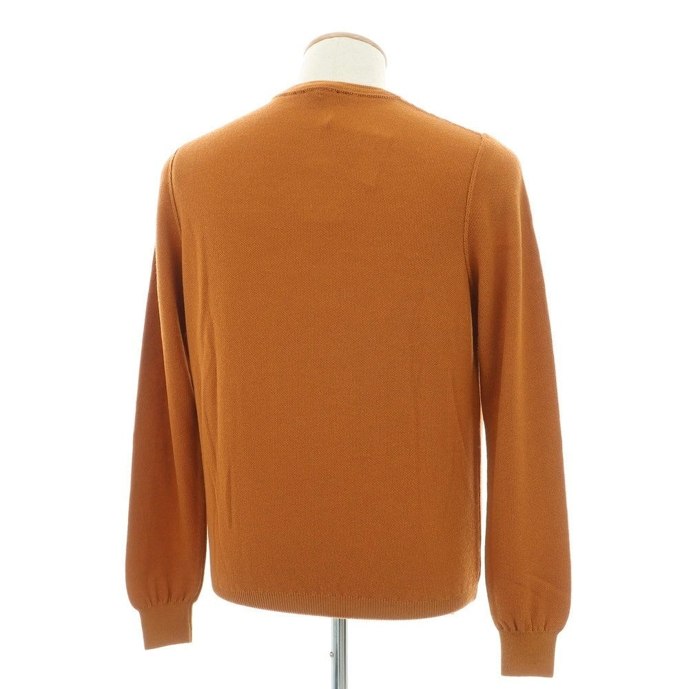 【新品】ガリア GALLIA ウール クルーネック  プルオーバーニット オレンジブラウン【 46 】【 状態ランクN 】【 メンズ 】