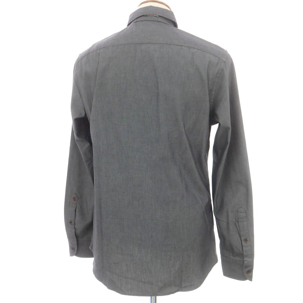 【新品アウトレット】グランシャツ Glanshirt コットン カジュアルシャツ グレーxダークオリーブ【 40 】【 状態ランクN- 】【 メンズ 】