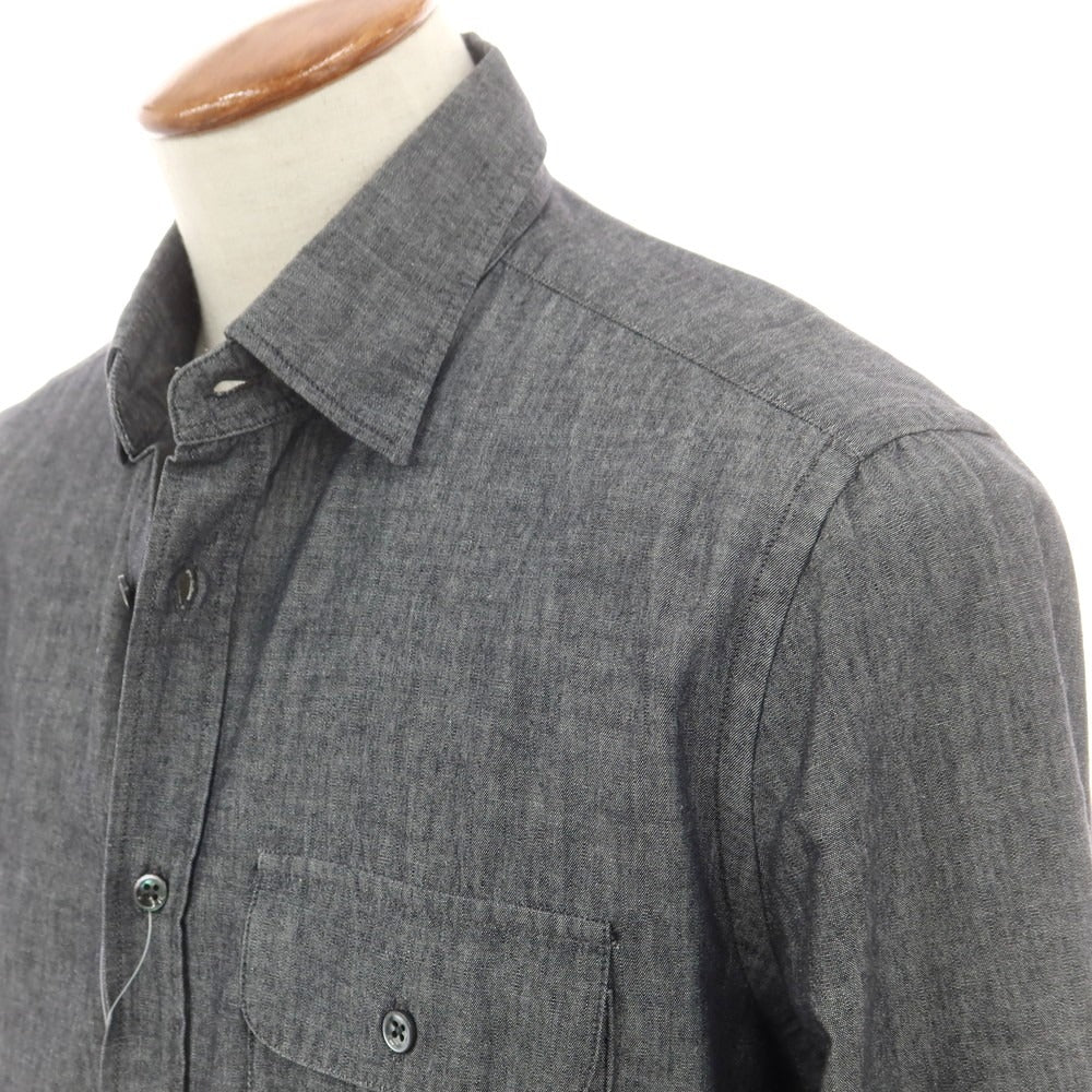 【新品】グランシャツ Glanshirt コットン カジュアルシャツ グレー【 40 】【 状態ランクN 】【 メンズ 】
