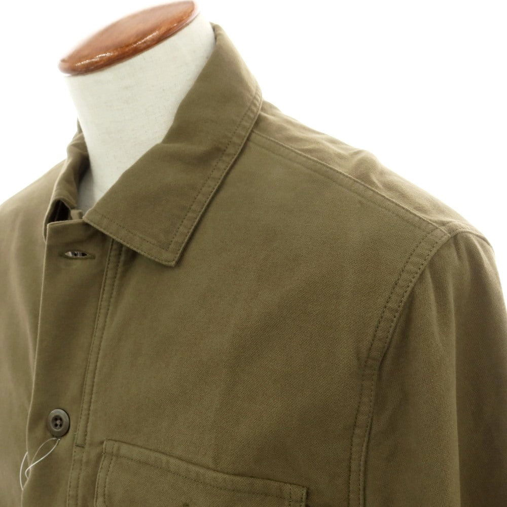 【新品】グランシャツ Glanshirt ストレッチ コットン  カジュアルシャツ オリーブ【 40 】【 状態ランクN 】【 メンズ 】