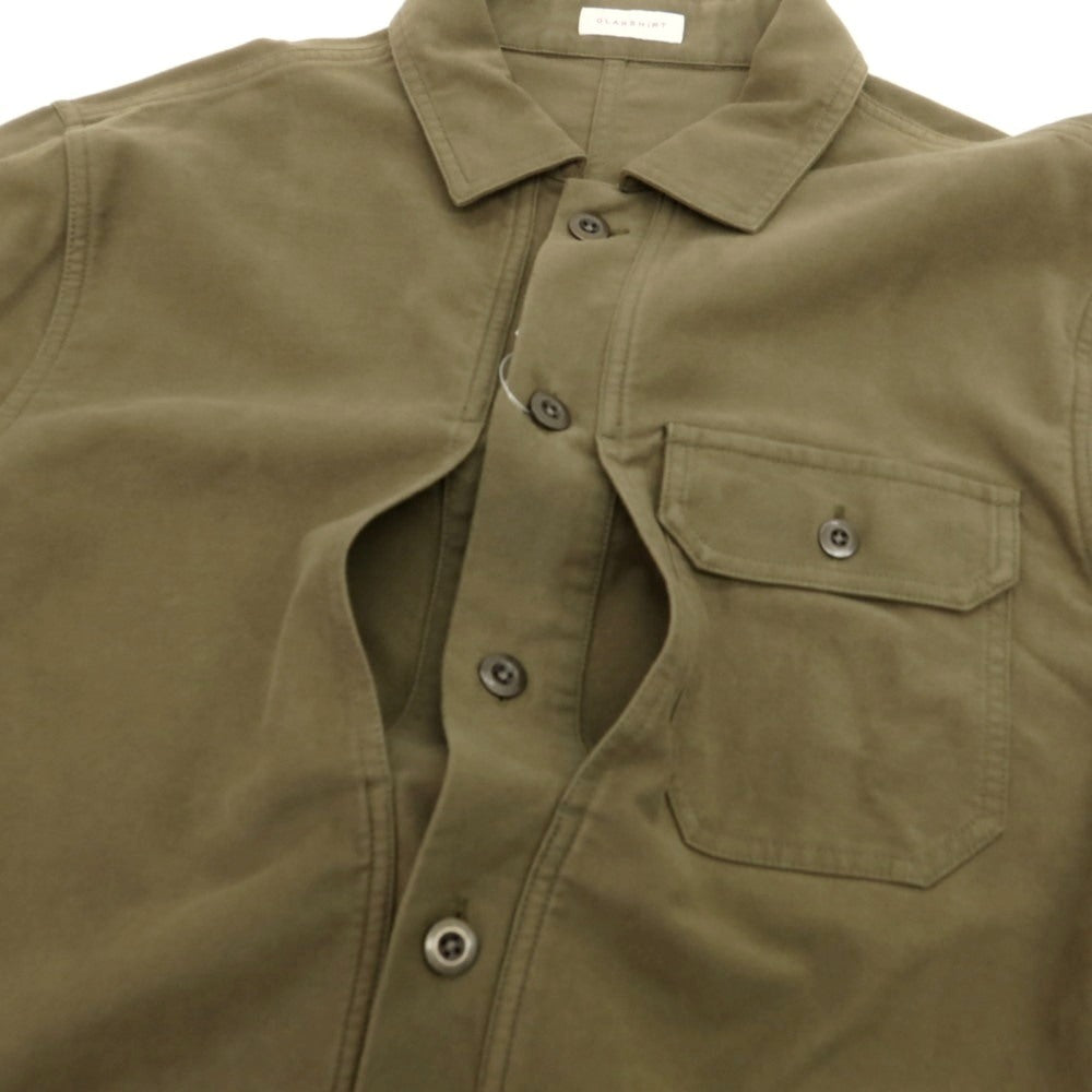【新品】グランシャツ Glanshirt ストレッチ コットン  カジュアルシャツ オリーブ【 40 】【 状態ランクN 】【 メンズ 】