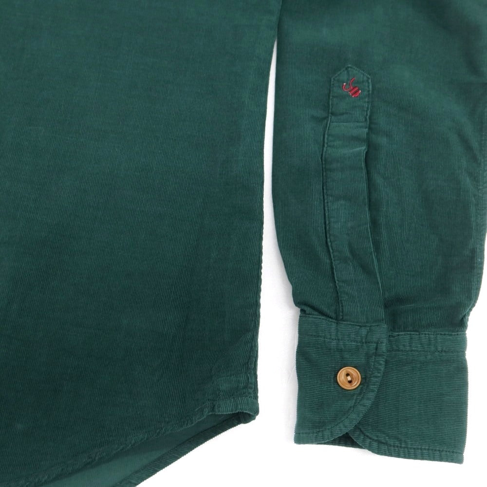 【新品】グランシャツ Glanshirt コットン コーデュロイ カジュアルシャツ グリーン【 38 】【 状態ランクN 】【 メンズ 】