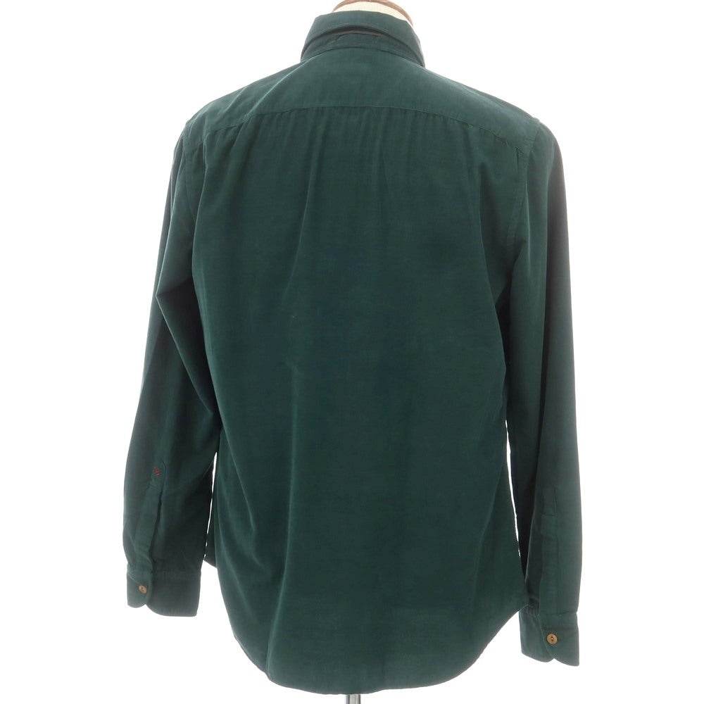 【新品】グランシャツ Glanshirt コットン コーデュロイ カジュアルシャツ グリーン【 40 】【 状態ランクN 】【 メンズ 】