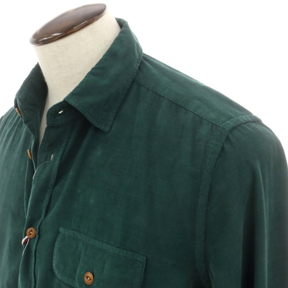 【新品】グランシャツ Glanshirt コットン コーデュロイ カジュアルシャツ グリーン【 41 】【 状態ランクN 】【 メンズ 】