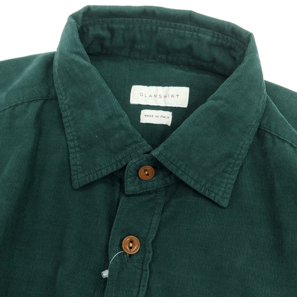 【新品】グランシャツ Glanshirt コットン コーデュロイ カジュアルシャツ グリーン【 41 】【 状態ランクN 】【 メンズ 】