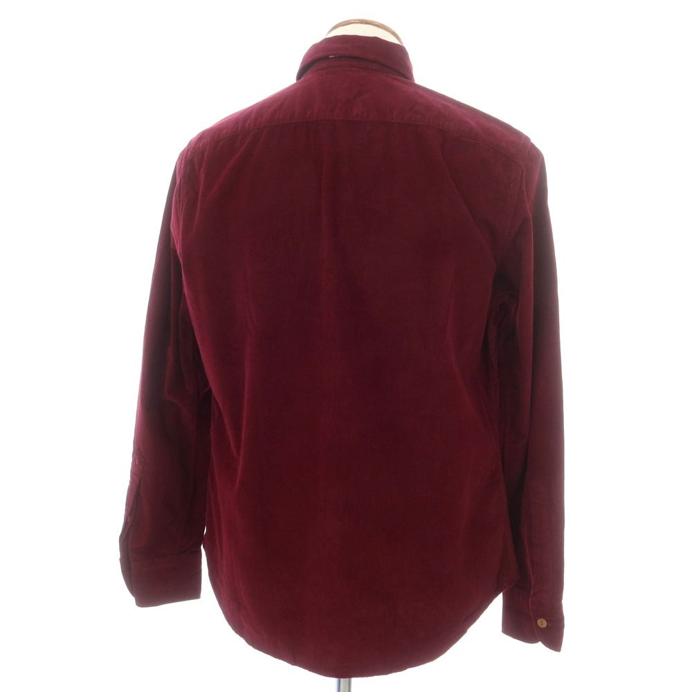 【新品】グランシャツ Glanshirt コットン コーデュロイ カジュアルシャツ ボルドー【 40 】【 状態ランクN 】【 メンズ 】