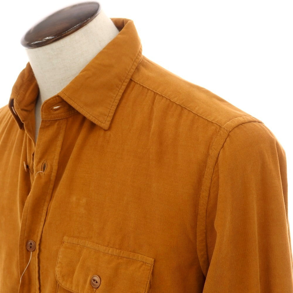【新品】グランシャツ Glanshirt コットン コーデュロイ カジュアルシャツ オレンジ系【 41 】【 状態ランクN 】【 メンズ 】