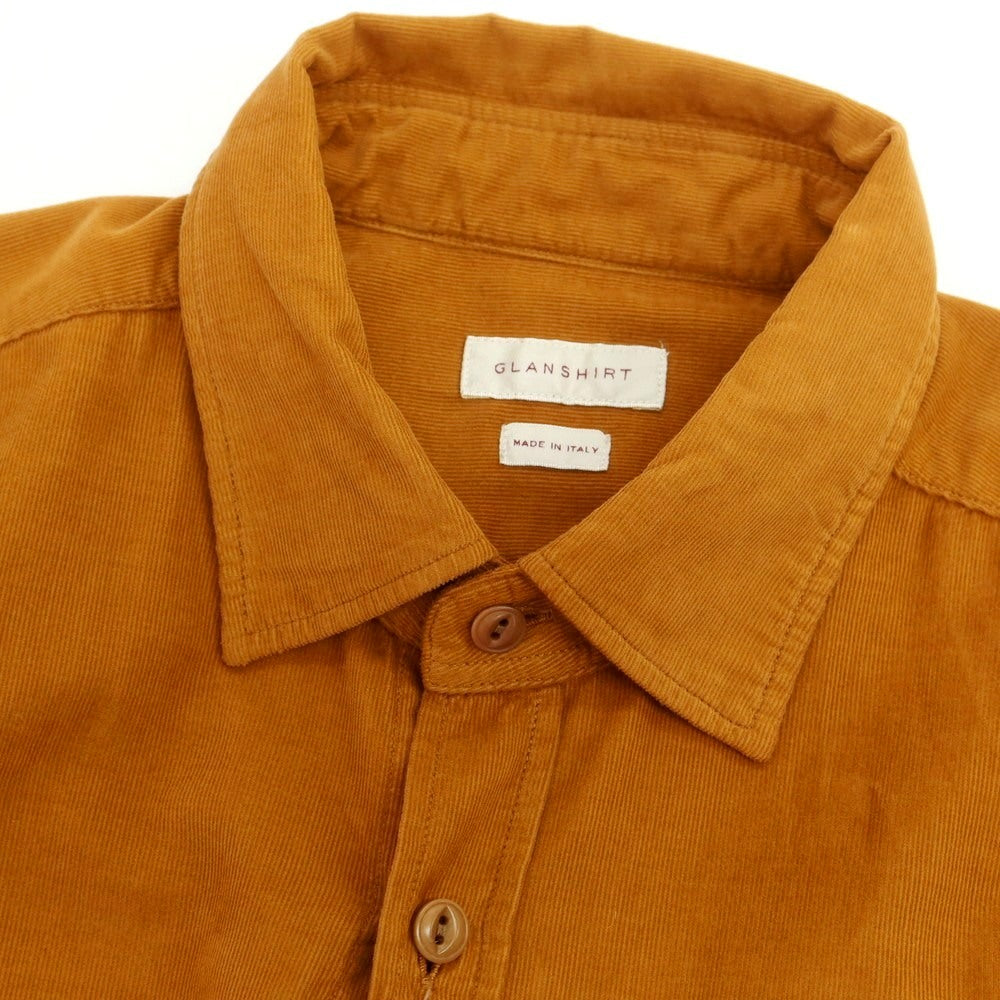 【新品】グランシャツ Glanshirt コットン コーデュロイ カジュアルシャツ オレンジ系【 41 】【 状態ランクN 】【 メンズ 】