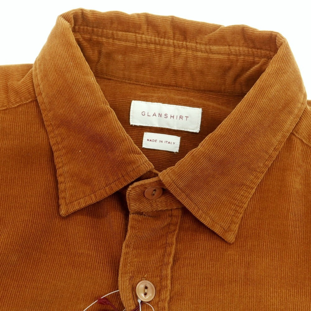 【新品】グランシャツ Glanshirt コットン コーデュロイ カジュアルシャツ ブラウン【 40 】【 状態ランクN 】【 メンズ 】