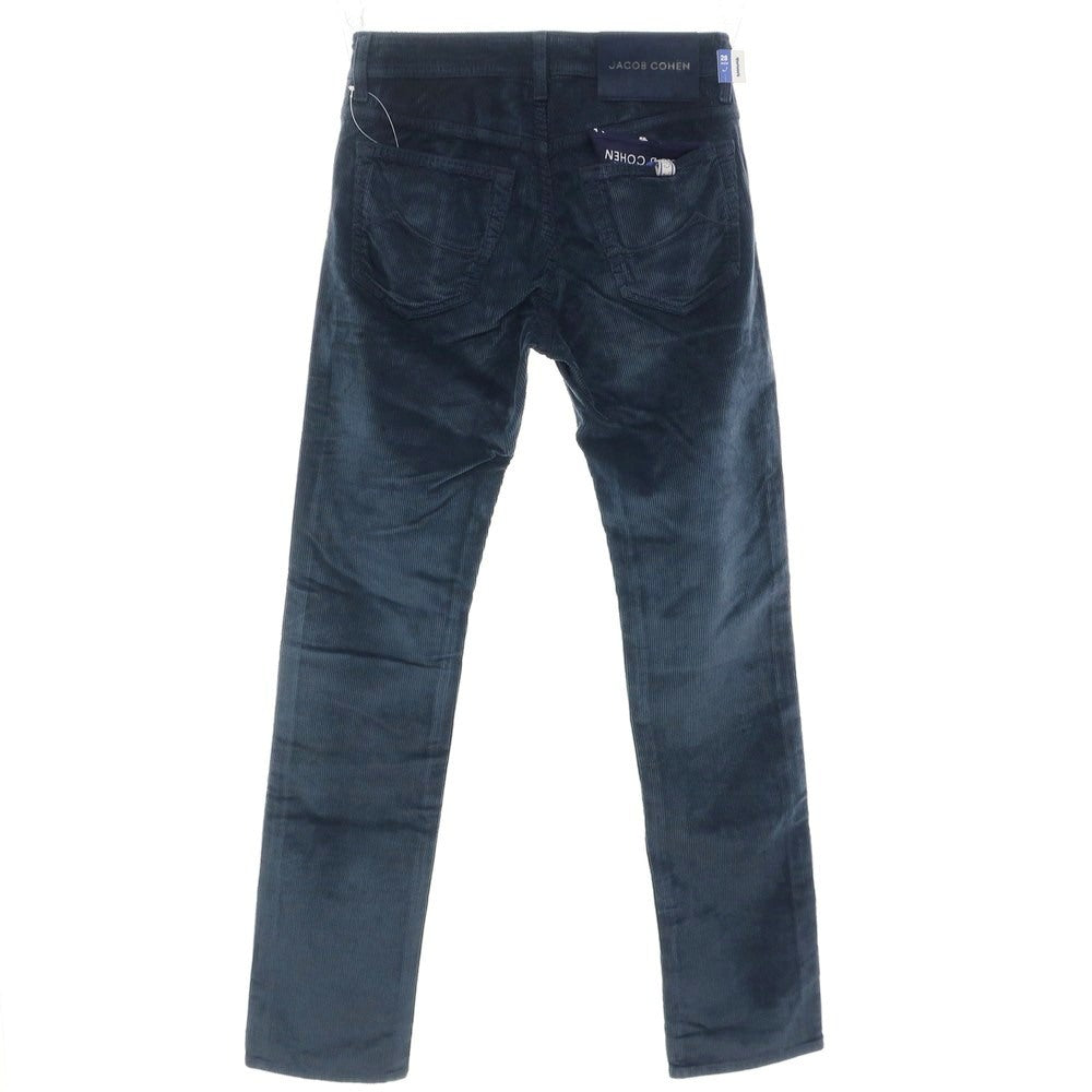 【新品】ヤコブコーエン JACOB COHEN BARD ストレッチ コットンレーヨン コーデュロイパンツ ネイビー【 28 】【 状態ランクN 】【 メンズ 】