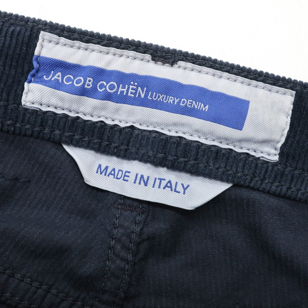 【新品】ヤコブコーエン JACOB COHEN BARD ストレッチ コットンレーヨン コーデュロイパンツ ネイビー【 28 】【 状態ランクN 】【 メンズ 】