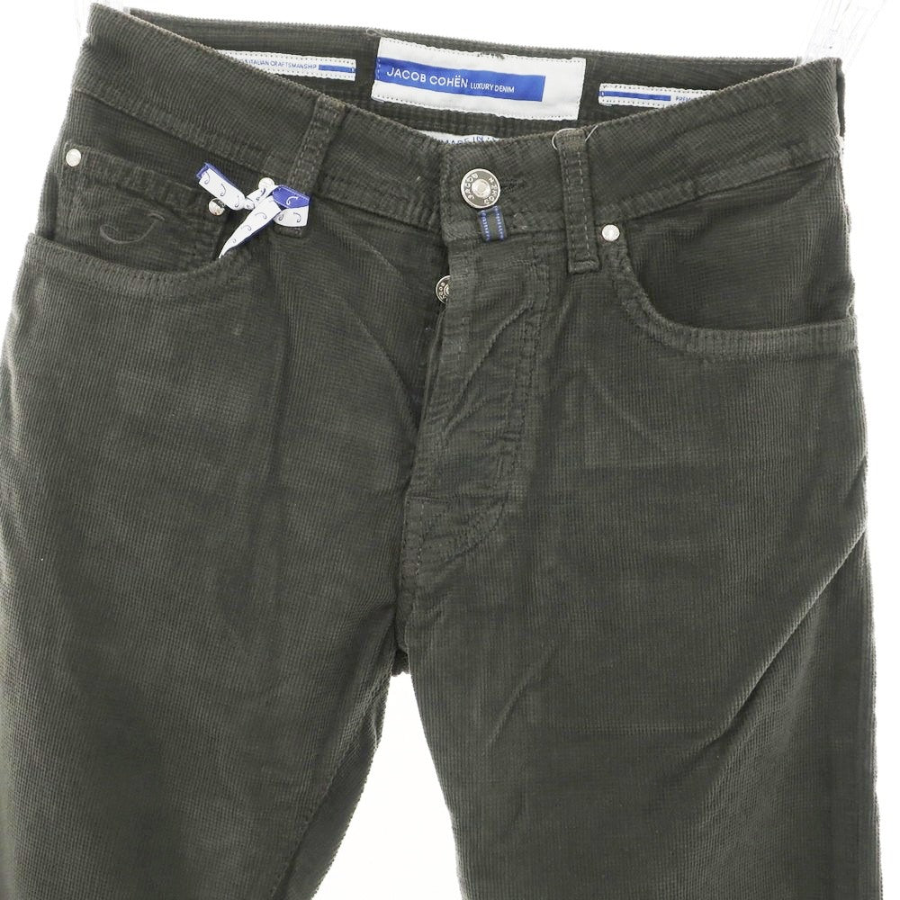 【新品】ヤコブコーエン JACOB COHEN BARD ストレッチ コットンリヨセル コーデュロイパンツ ウォームグレー系【 28 】【 状態ランクN 】【 メンズ 】