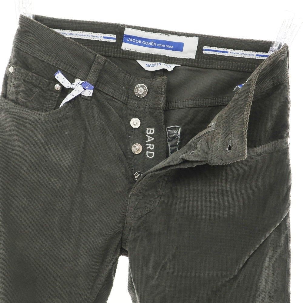 【新品】ヤコブコーエン JACOB COHEN BARD ストレッチ コットンリヨセル コーデュロイパンツ ウォームグレー系【 28 】【 状態ランクN 】【 メンズ 】