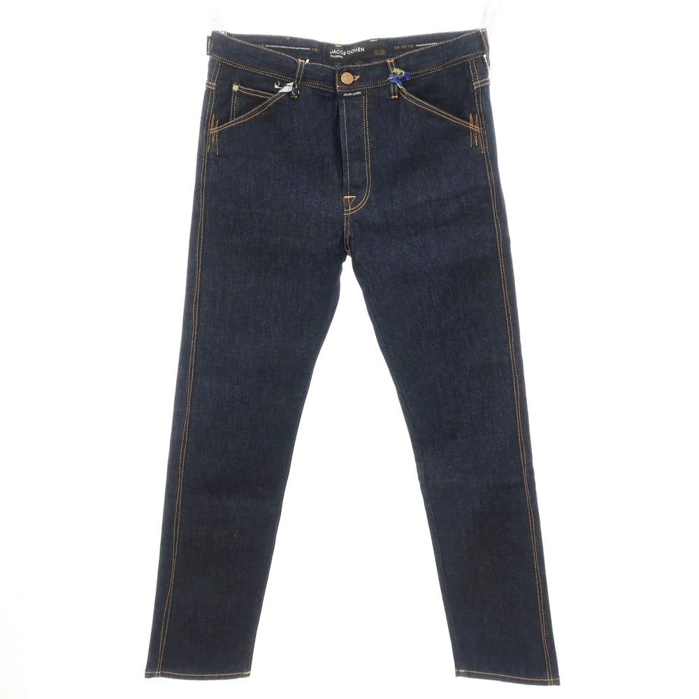【新品】ヤコブコーエン JACOB COHEN FRANK ストレッチ コットンポリエステル ジーンズ デニムパンツ ネイビー【 34 】【 状態ランクN 】【 メンズ 】
