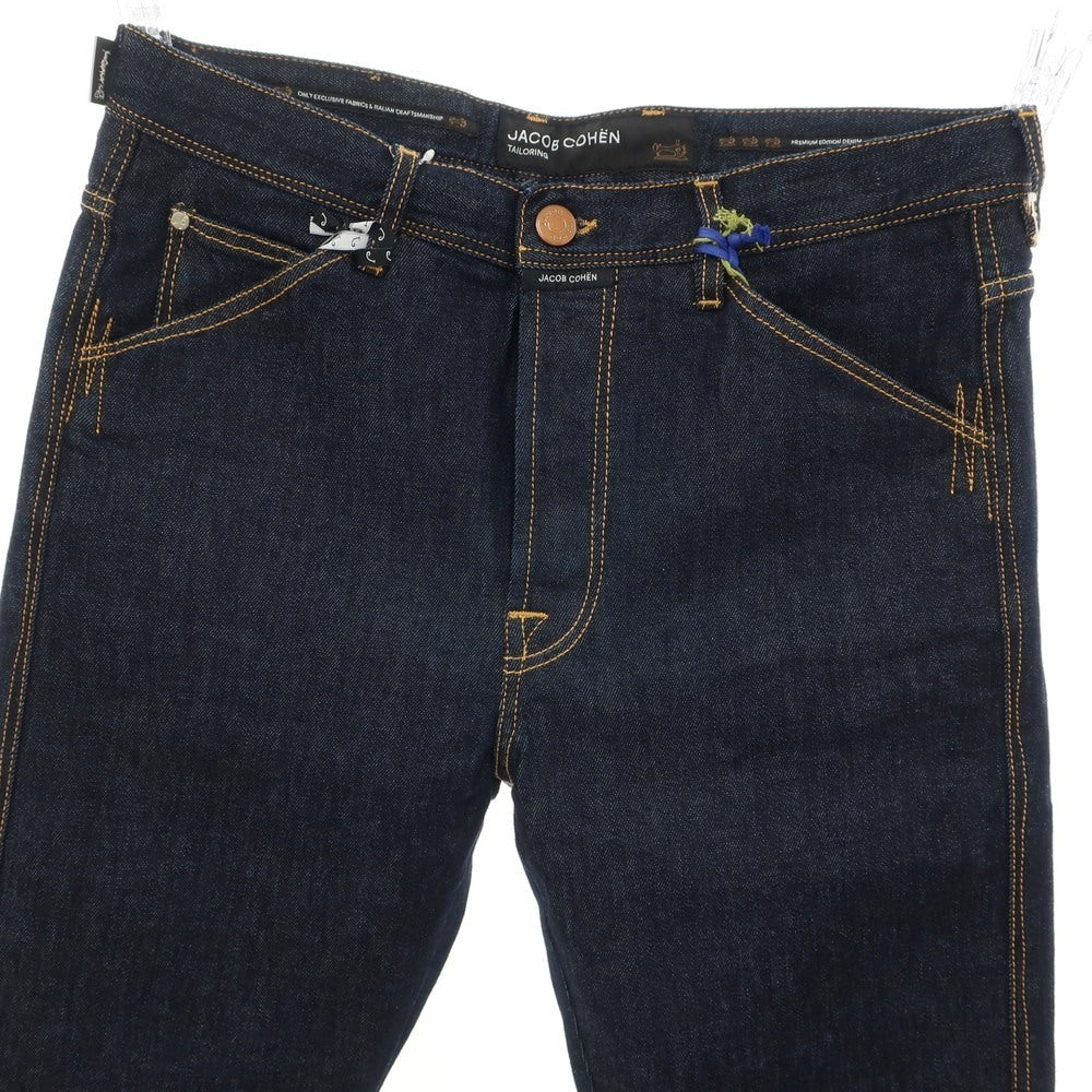 【新品】ヤコブコーエン JACOB COHEN FRANK ストレッチ コットンポリエステル ジーンズ デニムパンツ ネイビー【 34 】【 状態ランクN 】【 メンズ 】