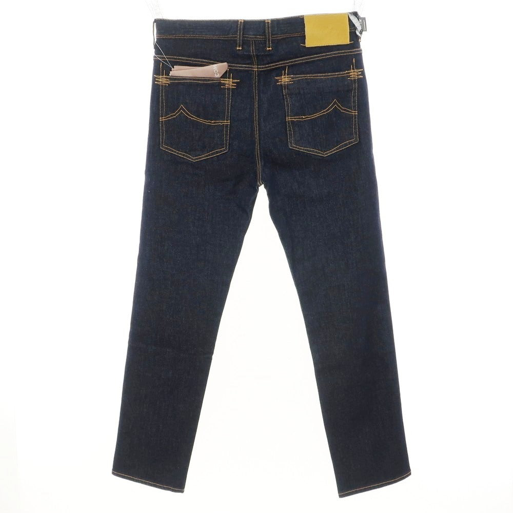 【新品】ヤコブコーエン JACOB COHEN FRANK ストレッチ コットンポリエステル ジーンズ デニムパンツ ネイビー【 34 】【 状態ランクN 】【 メンズ 】