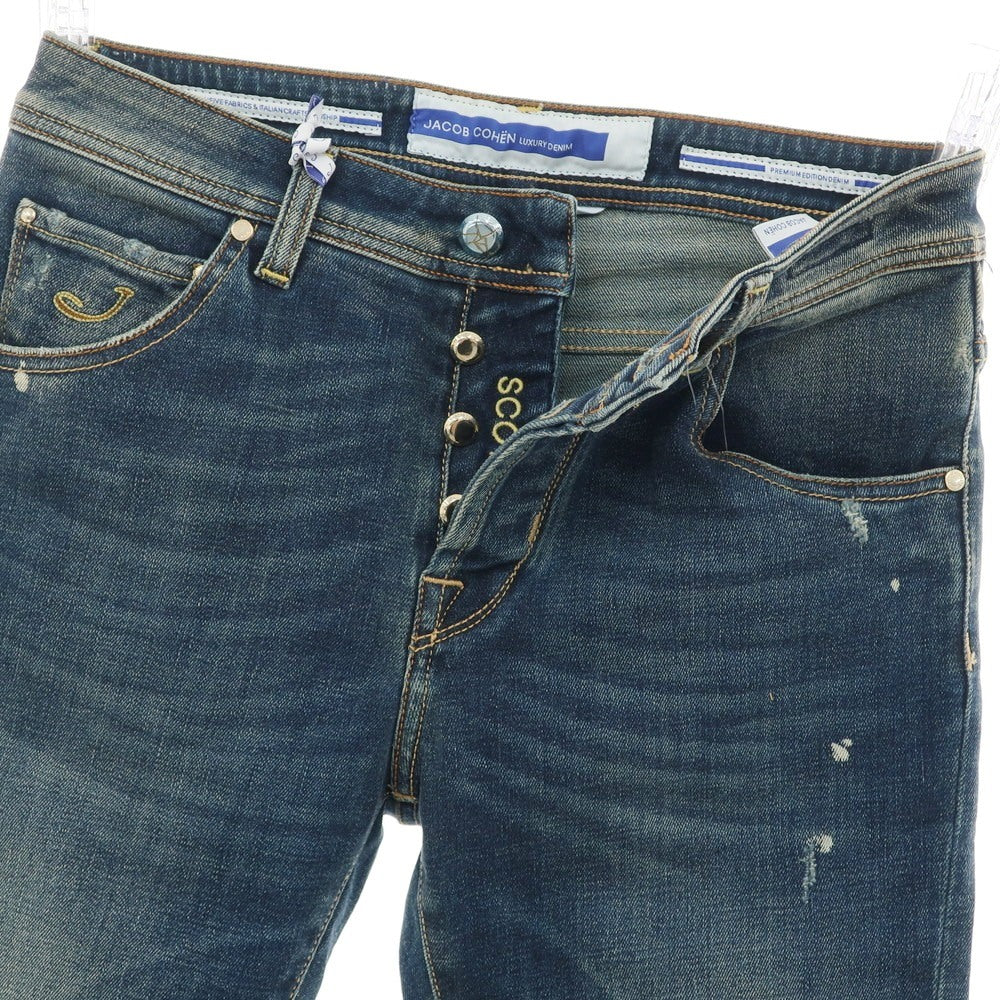【新品アウトレット】ヤコブコーエン JACOB COHEN SCOTT ストレッチ コットンポリエステル ジーンズ デニムパンツ ダークブルー【 29 】【 状態ランクN- 】【 メンズ 】