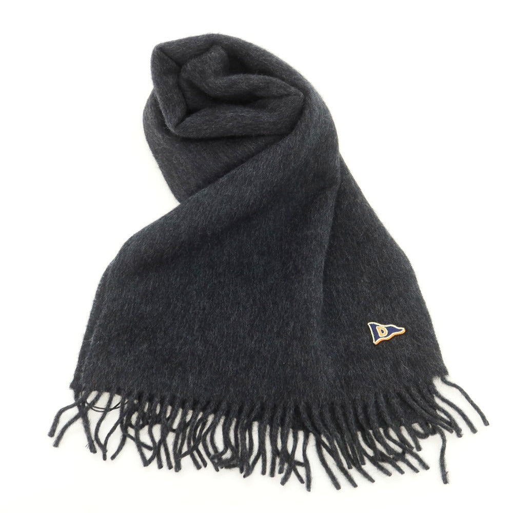 【新品】ドレイクス DRAKES ウールアンゴラ マフラー チャコールグレー【 状態ランクN 】【 メンズ 】