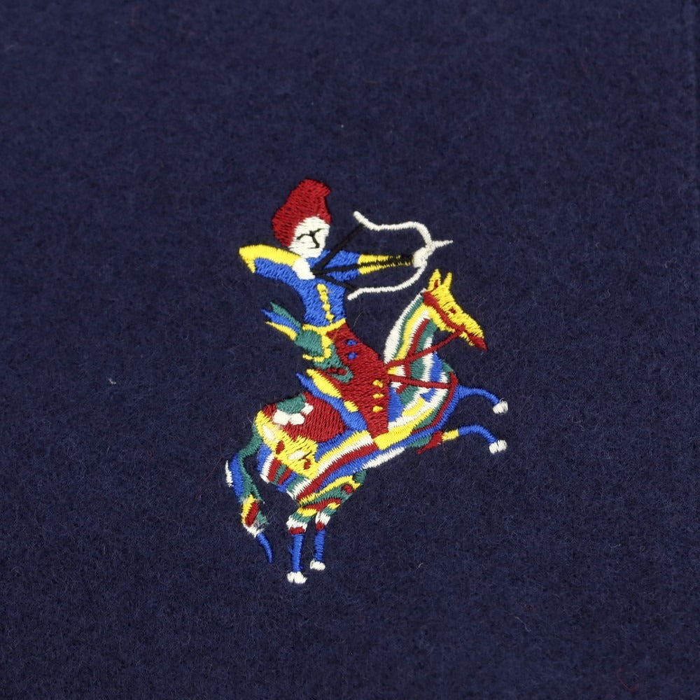 【新品】ドレイクス DRAKES ウールカシミヤ マフラー ネイビー【 状態ランクN 】【 メンズ 】