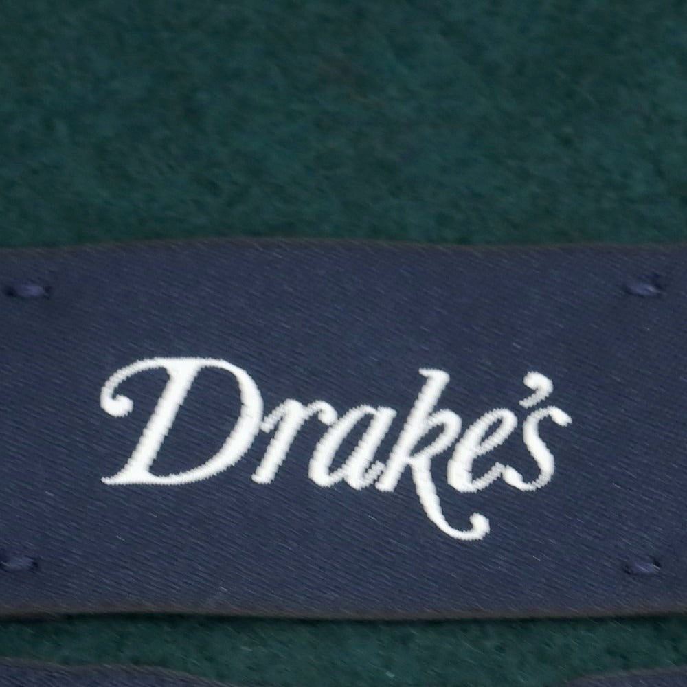 【新品】ドレイクス DRAKES ウールカシミヤ マフラー グリーン【 状態ランクN 】【 メンズ 】
