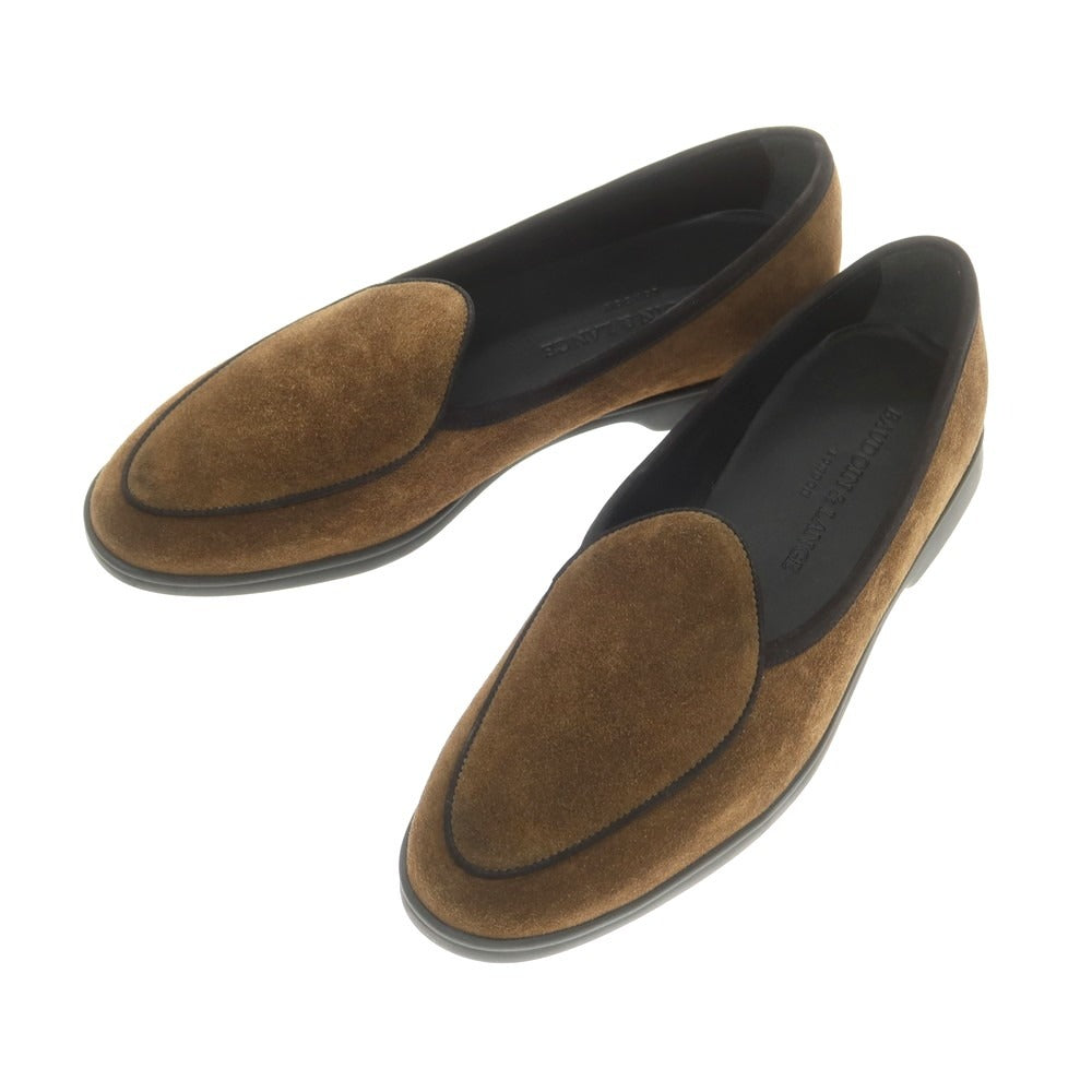 【新品】ボードインアンドランジ Baudoin & Lange スエード スリッポン ベルジャンシューズ ダークカーキ【 40 】【 状態ランクN 】【 メンズ 】