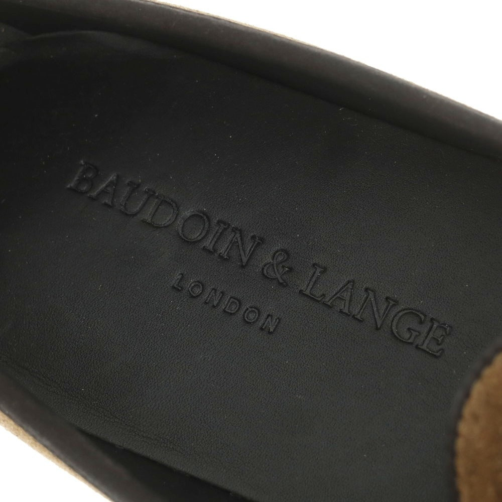 【新品】ボードインアンドランジ Baudoin & Lange スエード スリッポン ベルジャンシューズ ダークカーキ【 40 】【 状態ランクN 】【 メンズ 】