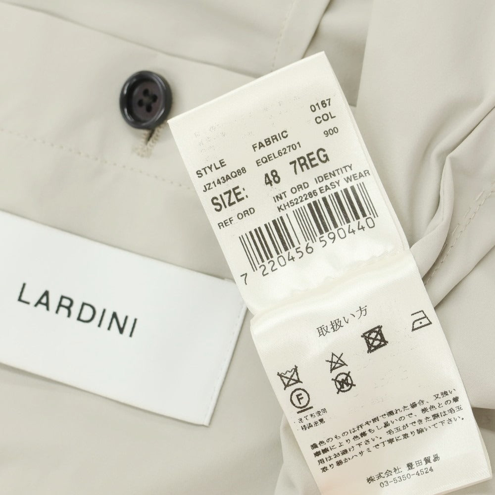 【中古】ラルディーニ LARDINI ストレッチナイロン 3つボタンスーツ ライトベージュ【 48 】【 状態ランクC 】【 メンズ 】
