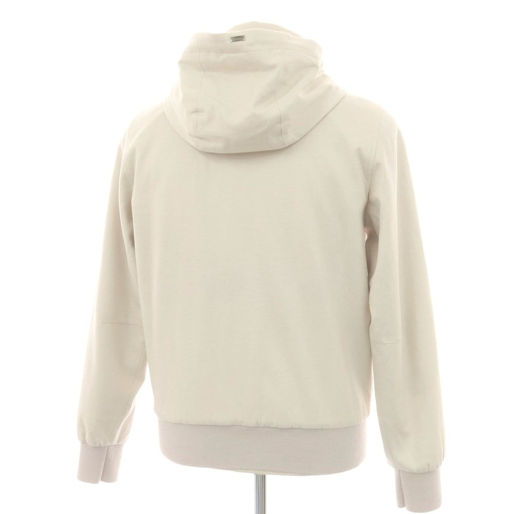 【中古】ヘルノ Herno シルクカシミヤ ダブルジップ フーデッド 中綿ブルゾン ライトベージュ【 46 】【 状態ランクA 】【 メンズ 】