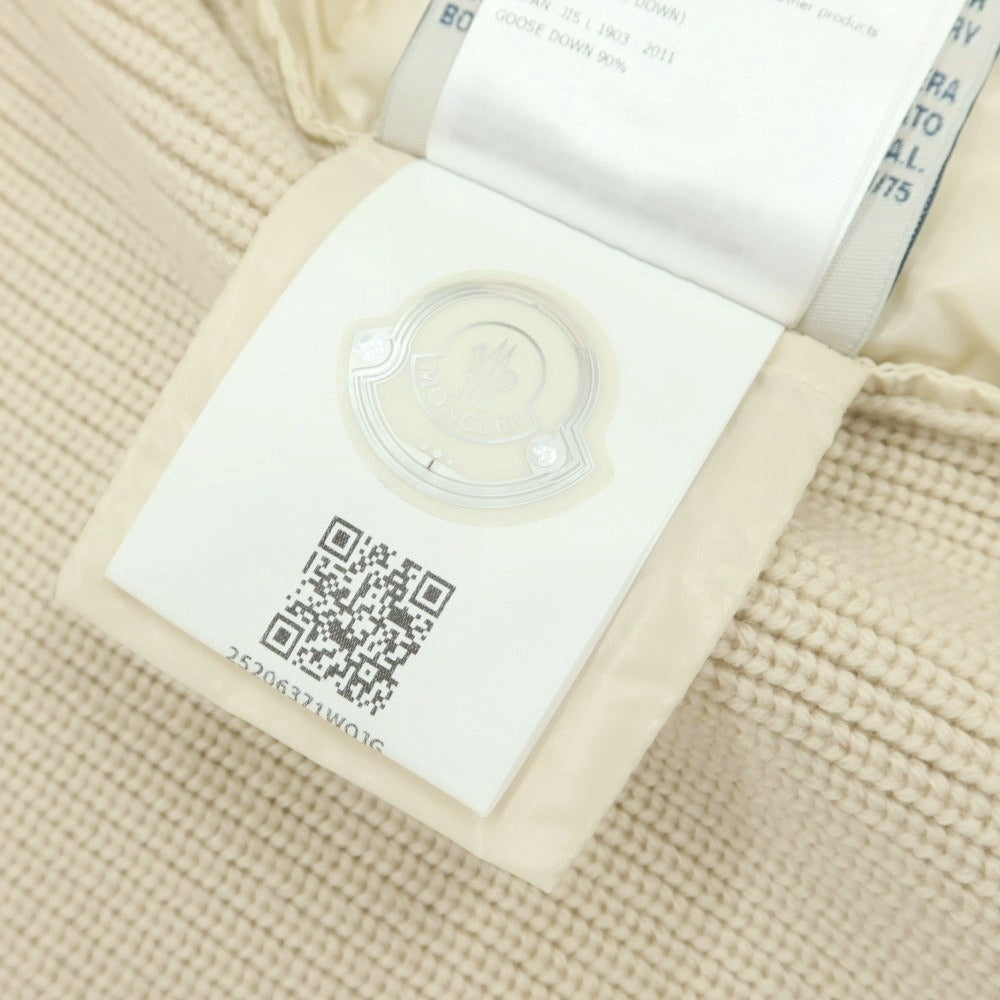 【中古】モンクレール MONCLER ニット ダブルジップ ダウンジャケット アイボリーxベージュ【 L 】【 状態ランクB 】【 メンズ 】