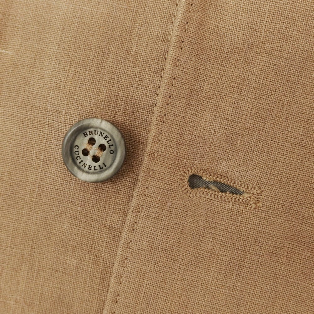【中古】ブルネロクチネリ Brunello Cucinelli リネン ジレ ベスト ライトブラウン【 52 】【 状態ランクA 】【 メンズ 】