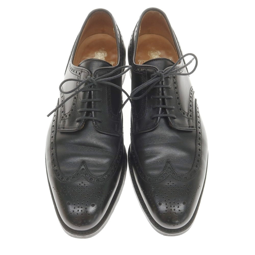 【中古】クロケットアンドジョーンズ CROCKETT&JONES SWANSEA ウイングチップ ドレスシューズ ブラック【 6 1/2E 】【 状態ランクB 】【 メンズ 】