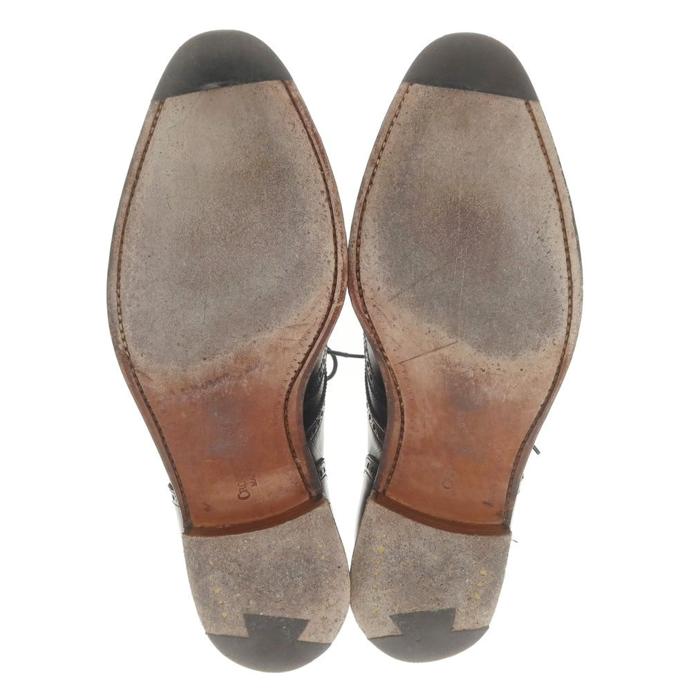 【中古】クロケットアンドジョーンズ CROCKETT&JONES SWANSEA ウイングチップ ドレスシューズ ブラック【 6 1/2E 】【 状態ランクB 】【 メンズ 】