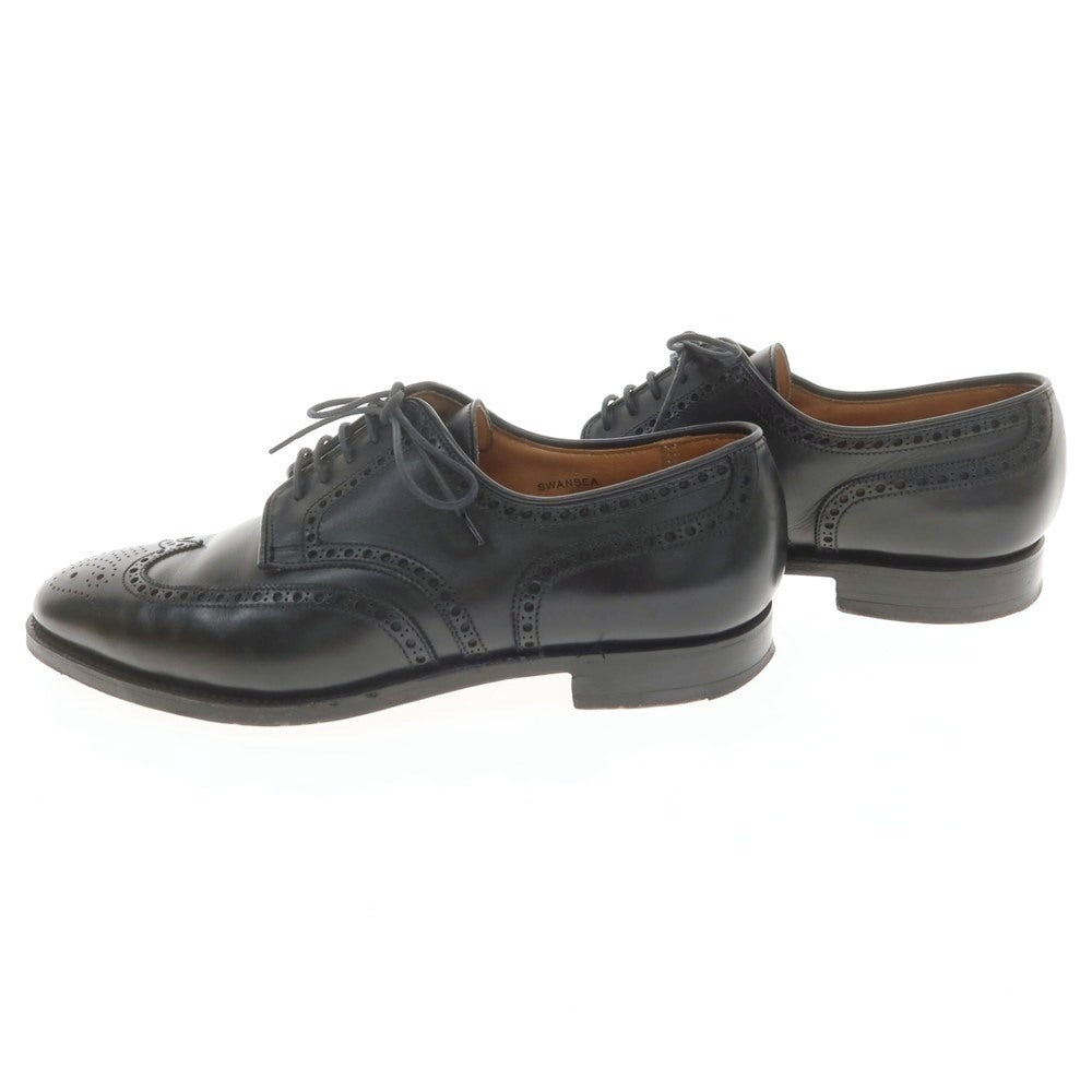 【中古】クロケットアンドジョーンズ CROCKETT&JONES SWANSEA ウイングチップ ドレスシューズ ブラック【 6 1/2E 】【 状態ランクB 】【 メンズ 】