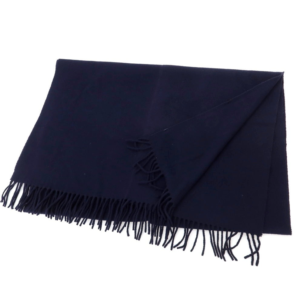 【中古】アクネストゥディオズ ACNE STUDIOS ウール 大判 マフラー ネイビー【 状態ランクC 】【 ユニセックス 】