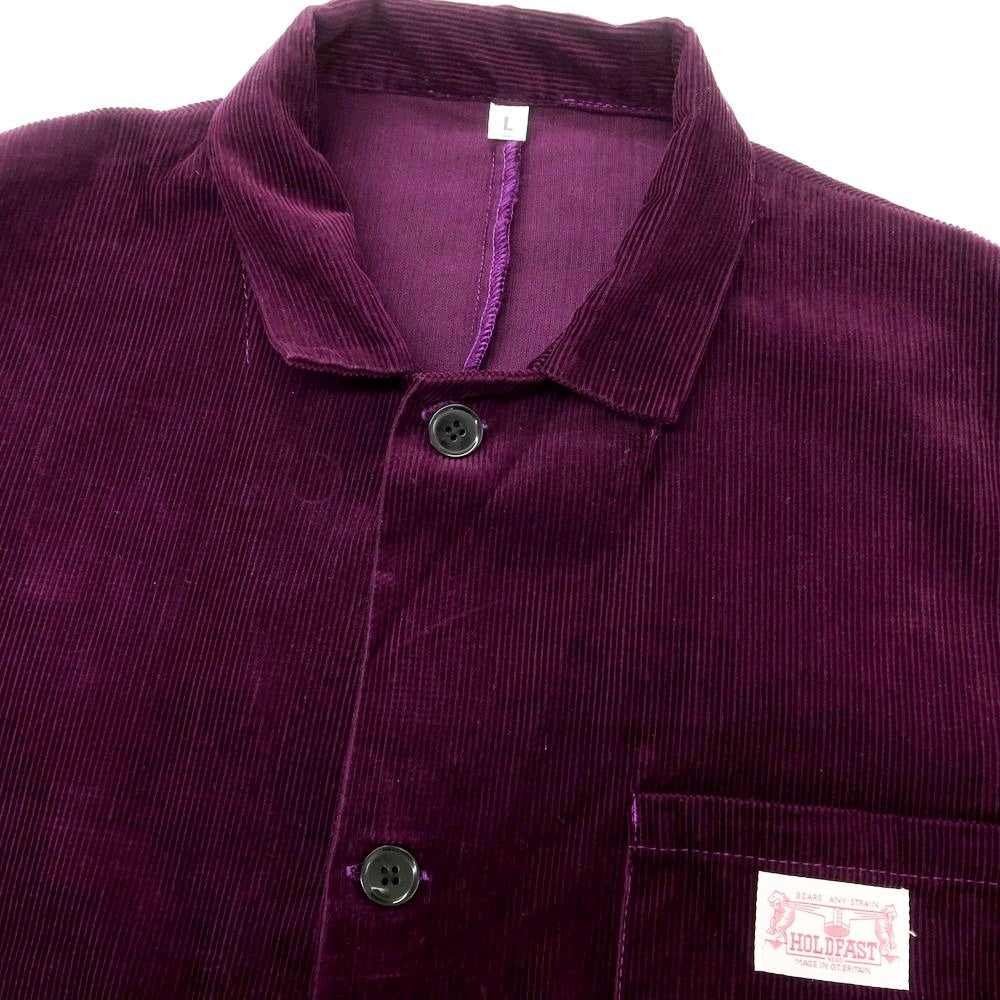 【中古】ホールドファスト HOLD FAST コットン コーデュロイ ショップコート パープル【 L 】【 状態ランクB 】【 メンズ 】