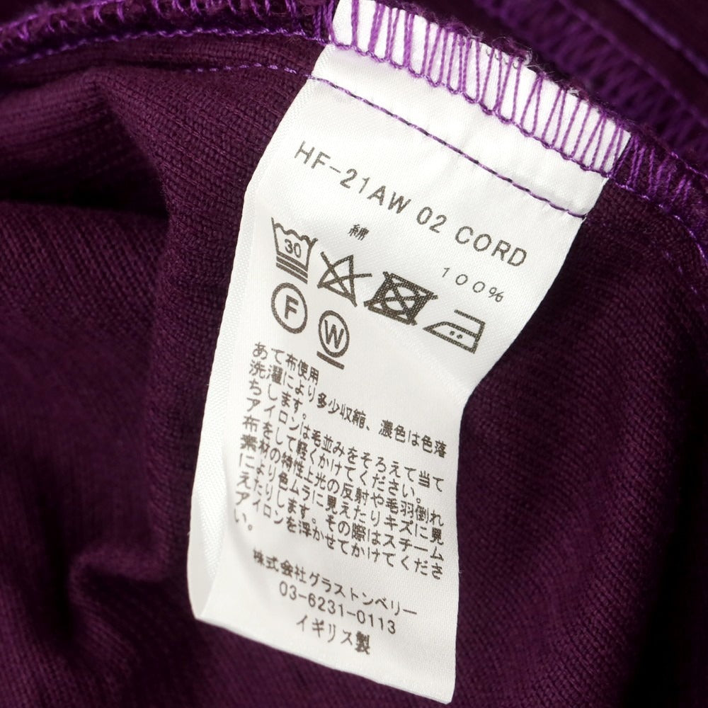 【中古】ホールドファスト HOLD FAST コットン コーデュロイ ショップコート パープル【 L 】【 状態ランクB 】【 メンズ 】