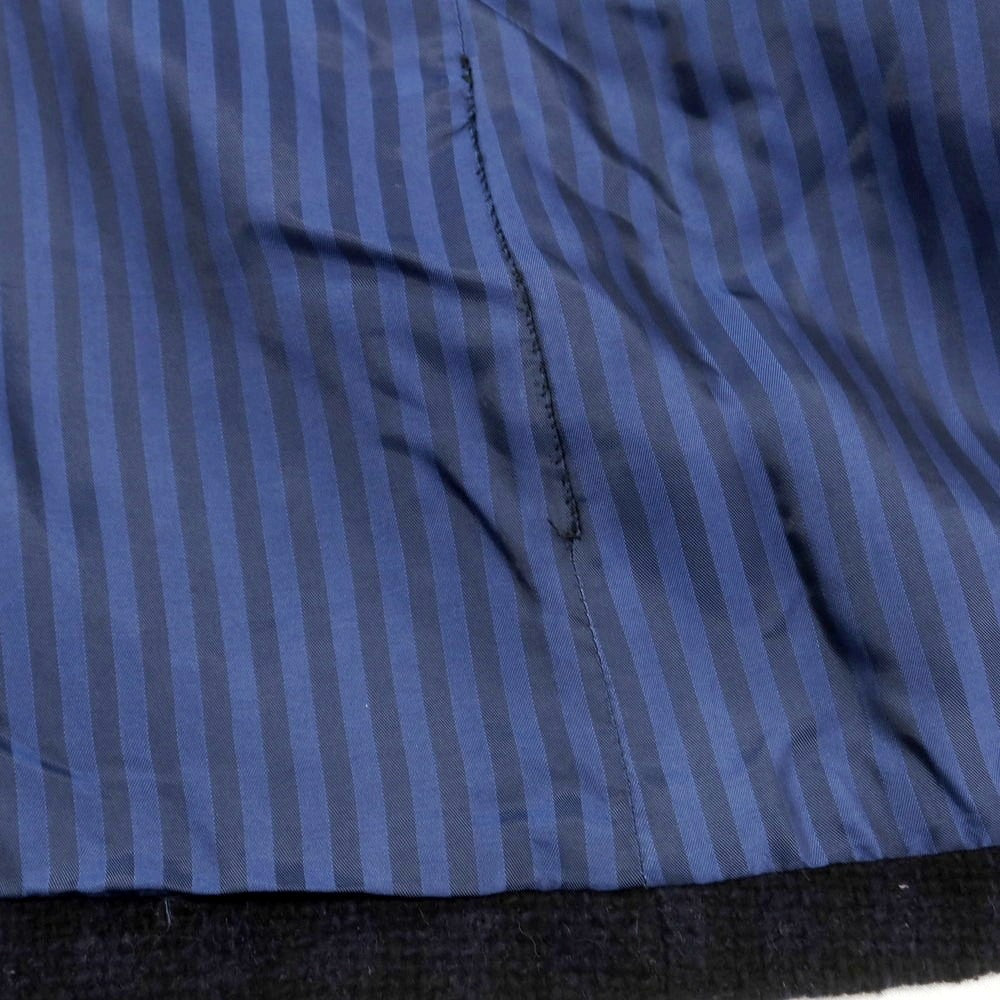 【中古】エム ピー ディ マッシモ ピオンボ MP di MASSIMO PIOMBO ウールナイロン チェック ロングコート ネイビーxブラック【 48 】【 状態ランクC 】【 メンズ 】