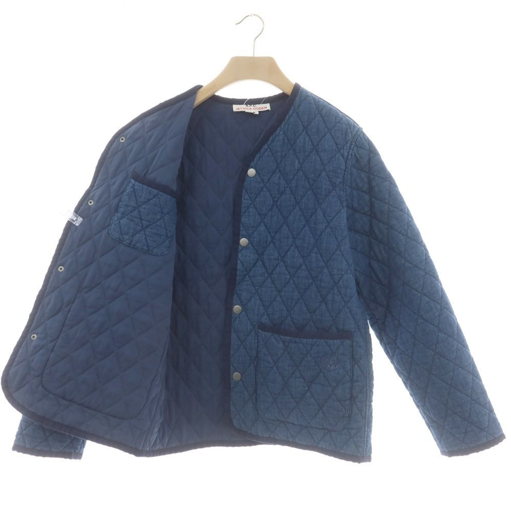 【中古】アーペーセー A.P.C. × JESSICA OGDEN キルティング 中綿ブルゾン ブルー【 M 】【 状態ランクC 】【 メンズ 】