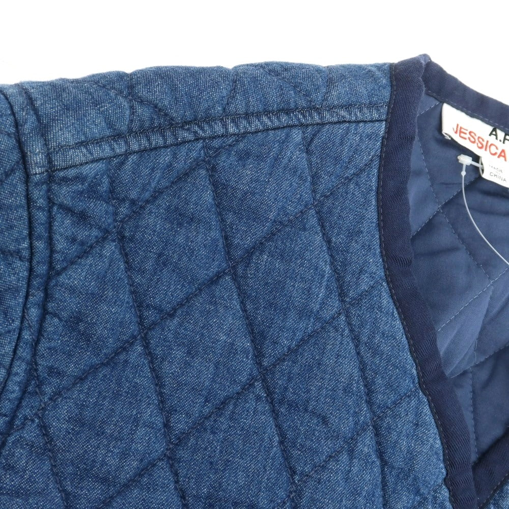 【中古】アーペーセー A.P.C. × JESSICA OGDEN キルティング 中綿ブルゾン ブルー【 M 】【 状態ランクC 】【 メンズ 】