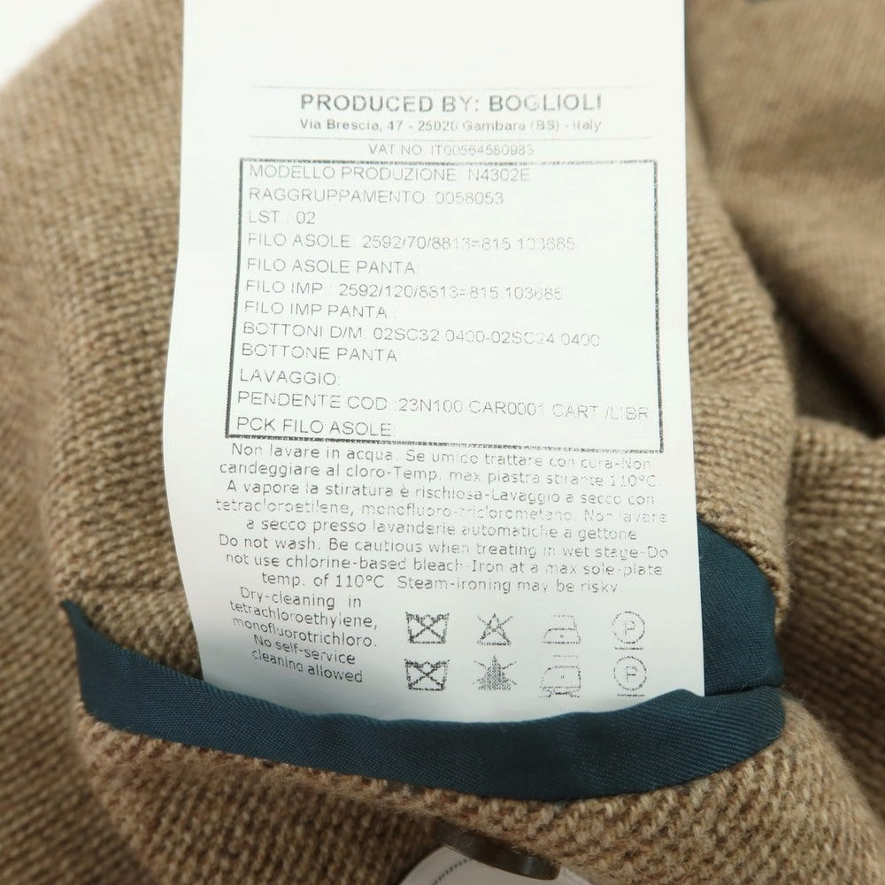【中古】ボリオリ BOGLIOLI K.JACKET ウールカシミヤ ダブル 6B テーラードジャケット ベージュ【 48 】【 状態ランクB 】【 メンズ 】