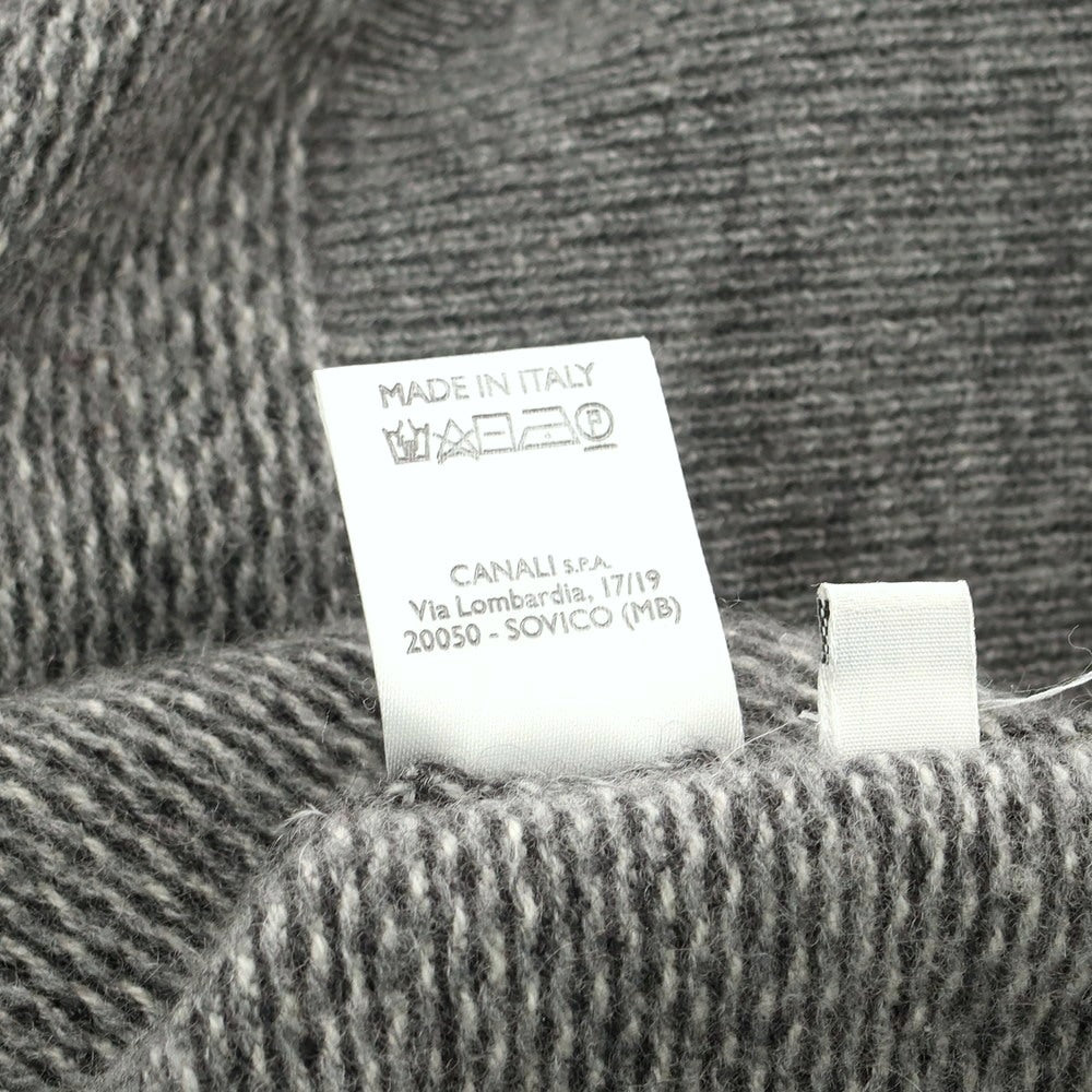 【中古】カナーリ CANALI カシミヤ クルーネック プルオーバーニット グレー【 48 】【 状態ランクB 】【 メンズ 】