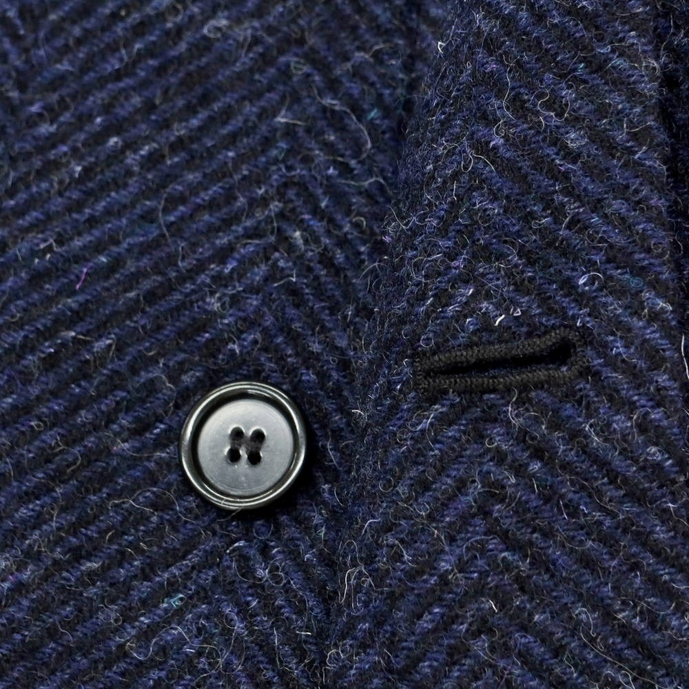 【中古】アーペーセー A.P.C. ウール ヘリンボーン織り ステンカラーコート ネイビー【 M 】【 状態ランクB 】【 メンズ 】